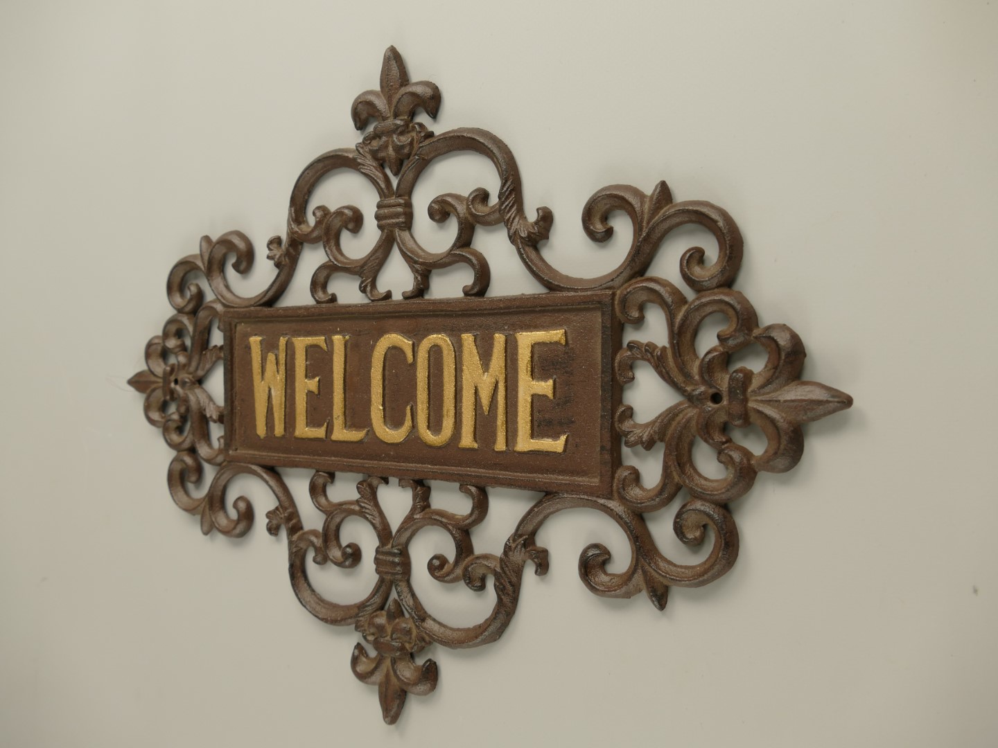 Wandschild Eisen Welcome L.40x32cm P/St.