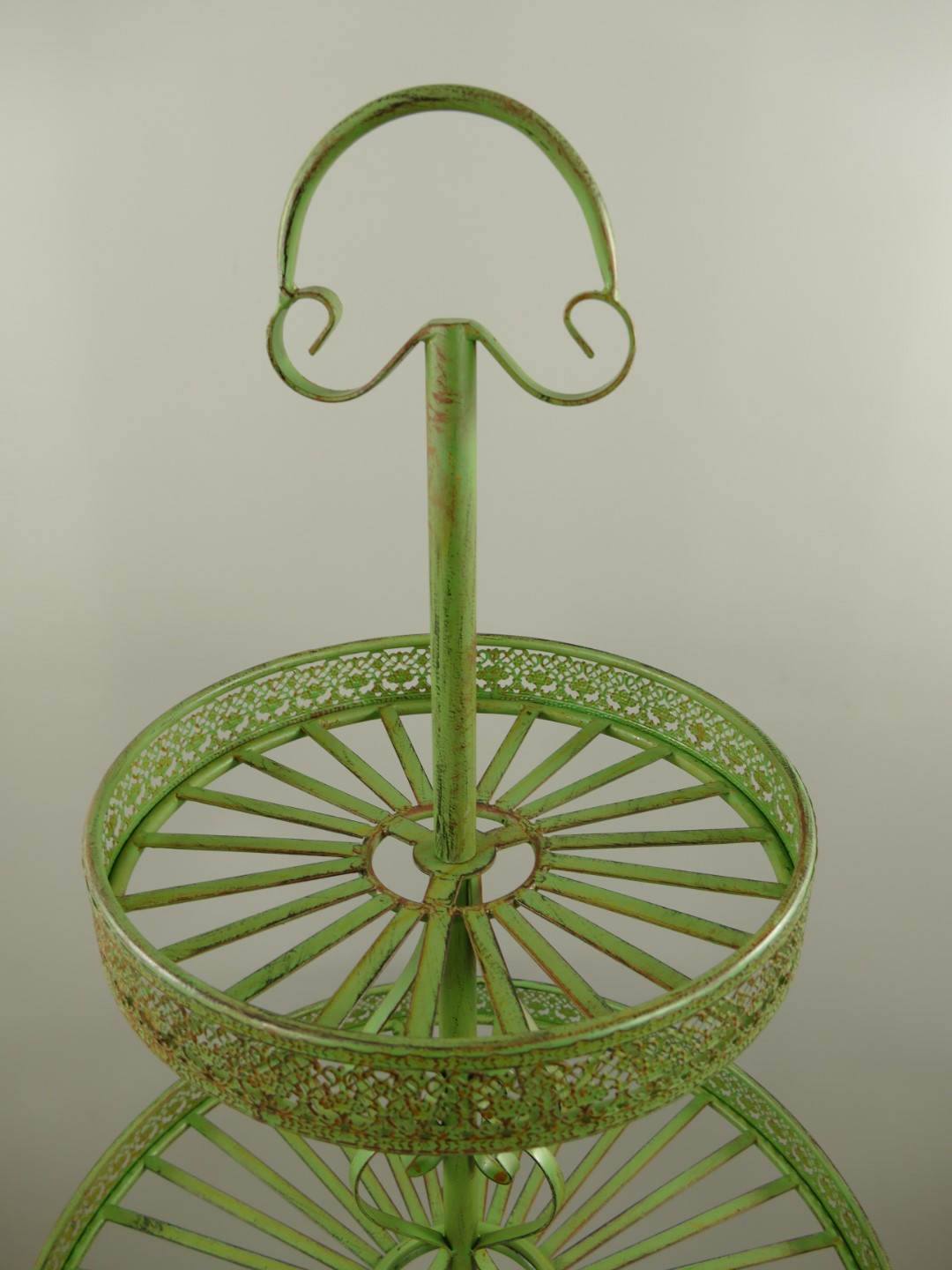 Etagere 2-tlg. Eisen rustikal grün H.140x60cm