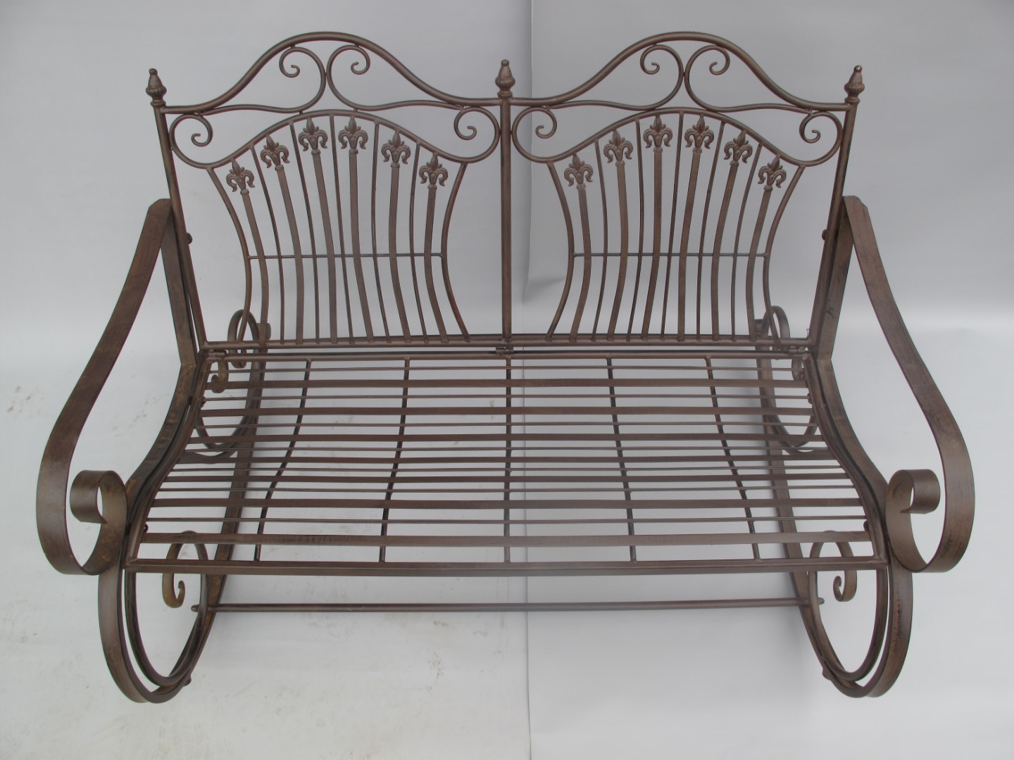 Schaukelbank Eisen braun rustikal L.120-H.90cm