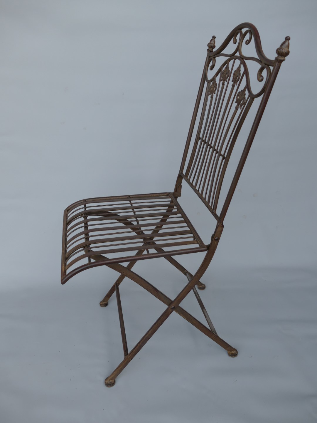*NT 2xStuhl/Tisch(70) H.95cm Eisen rust. BRAUN!!!