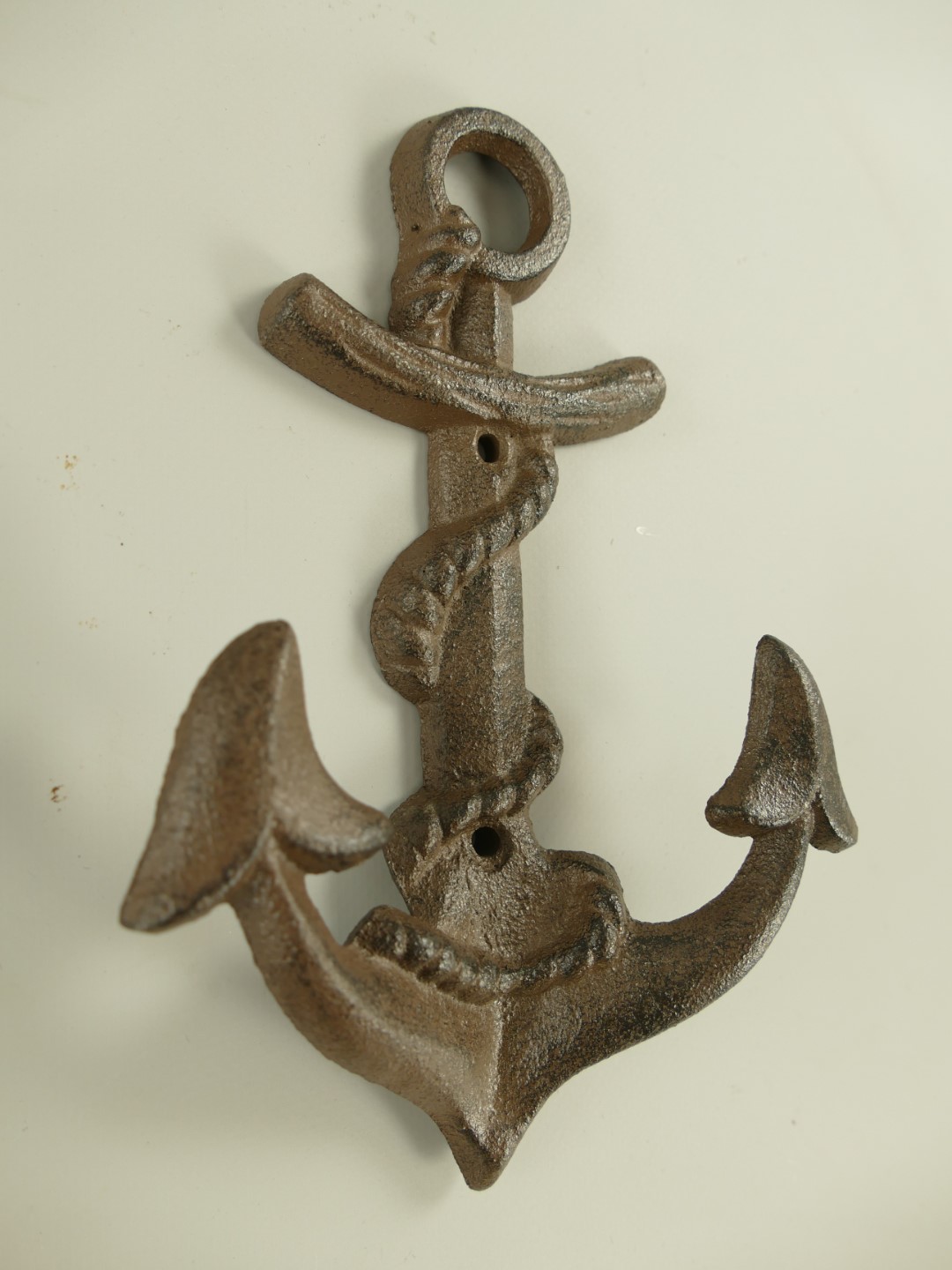 Wandhaken Anker Eisen rustikal braun H.20cm