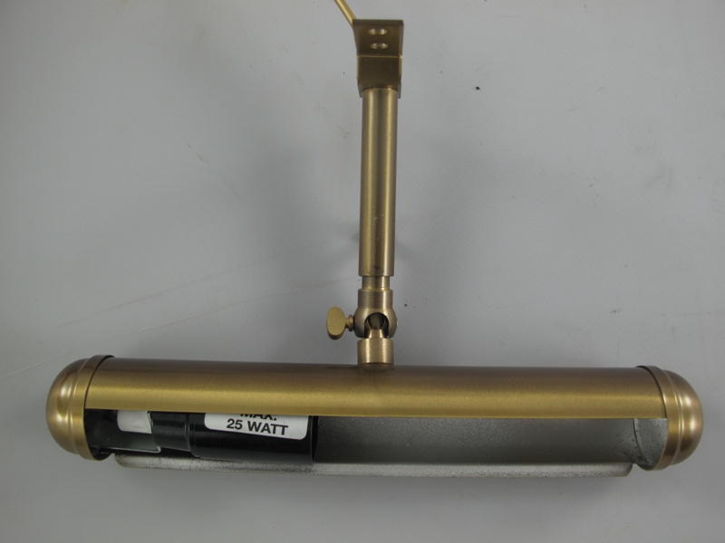 Bilderlampe Messing brüniert 1-Fas. B.22cm