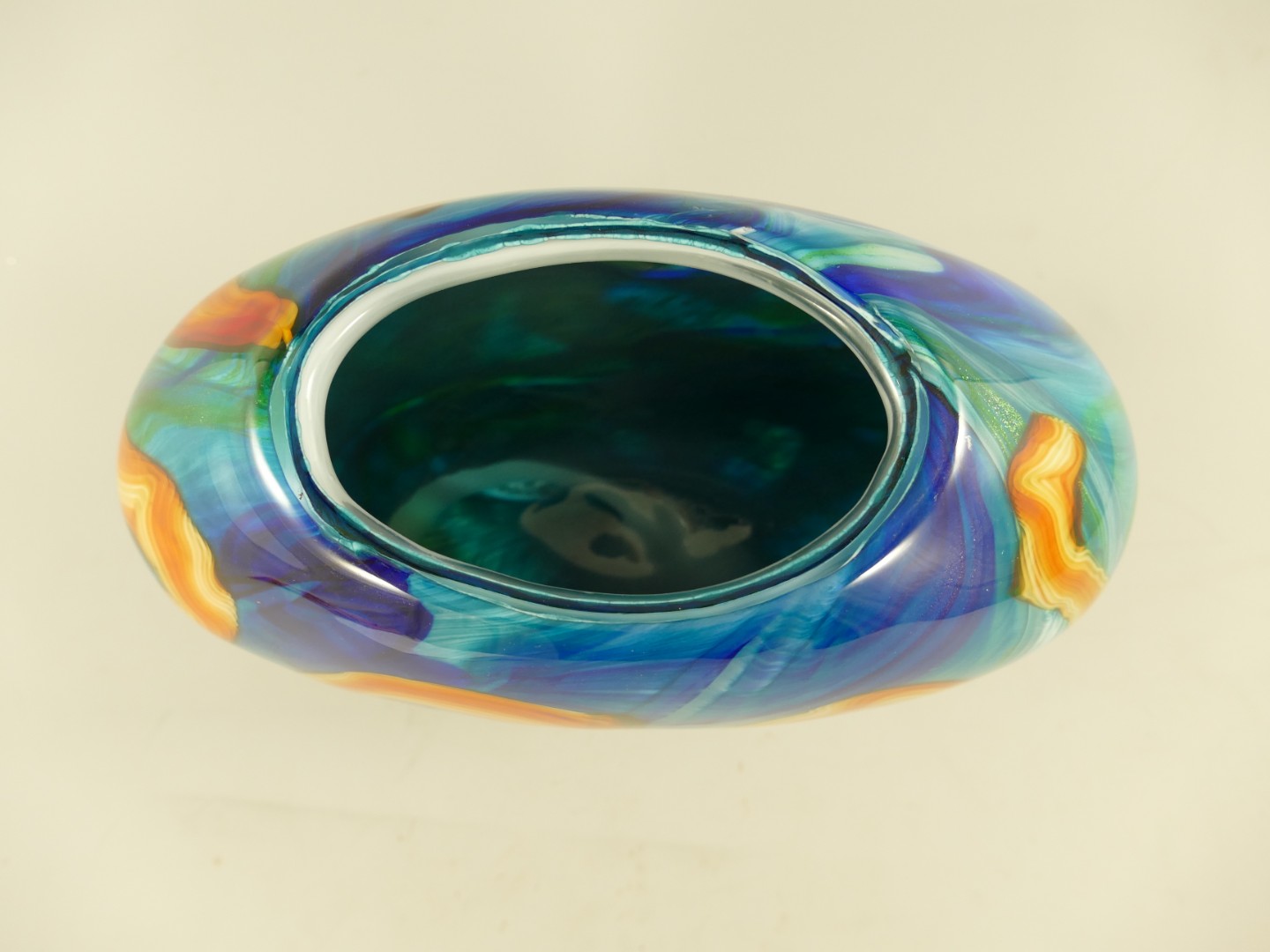 Glas Vase farbe H.28cm