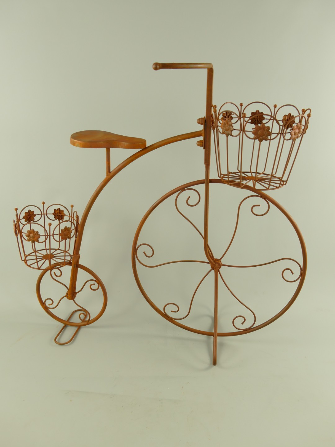 (*S) Blumen FAHRRAD Naturrost Farbig L.74cm