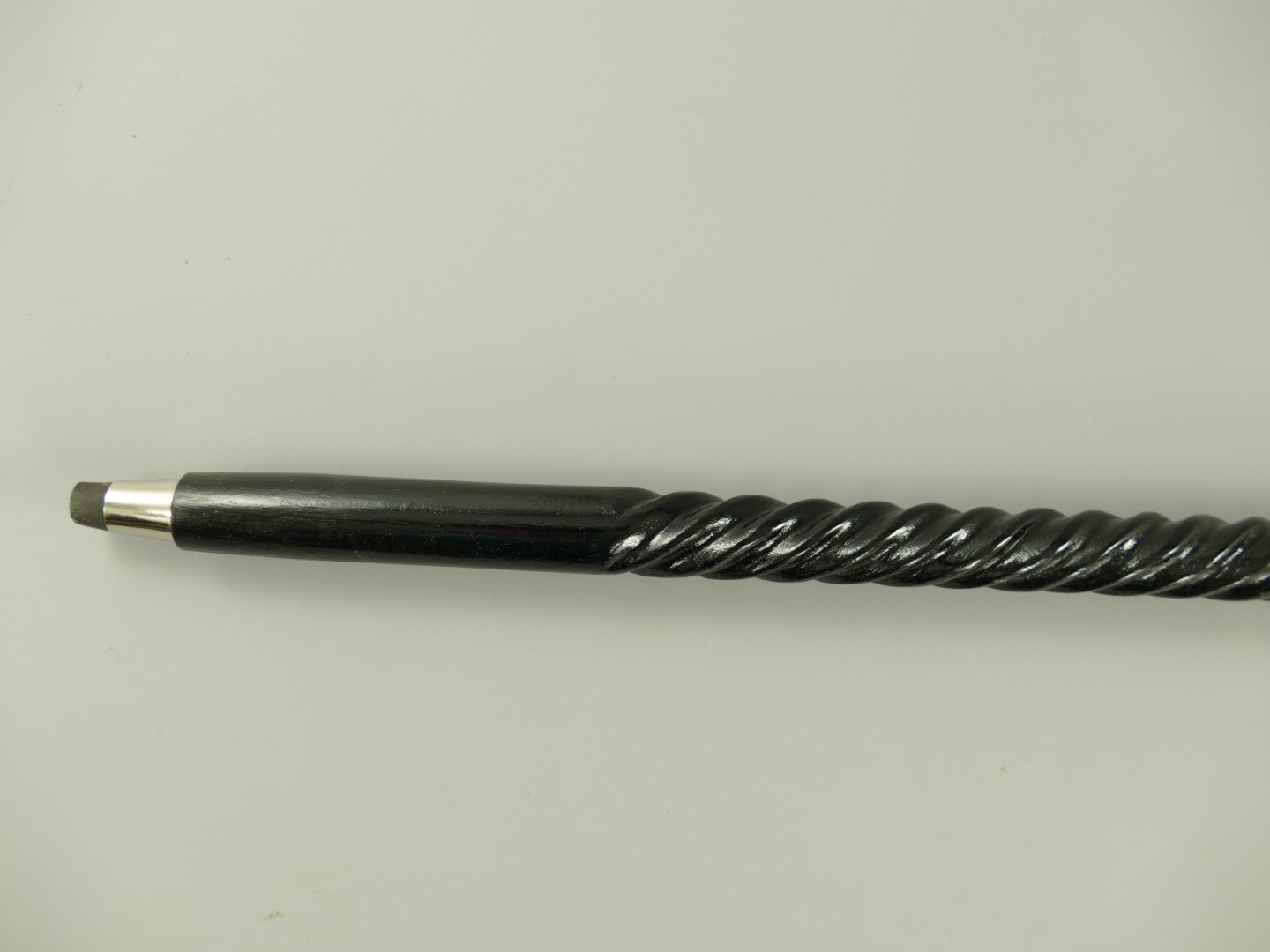 Spazierstock vernickelt Holz schwarz L.97cm