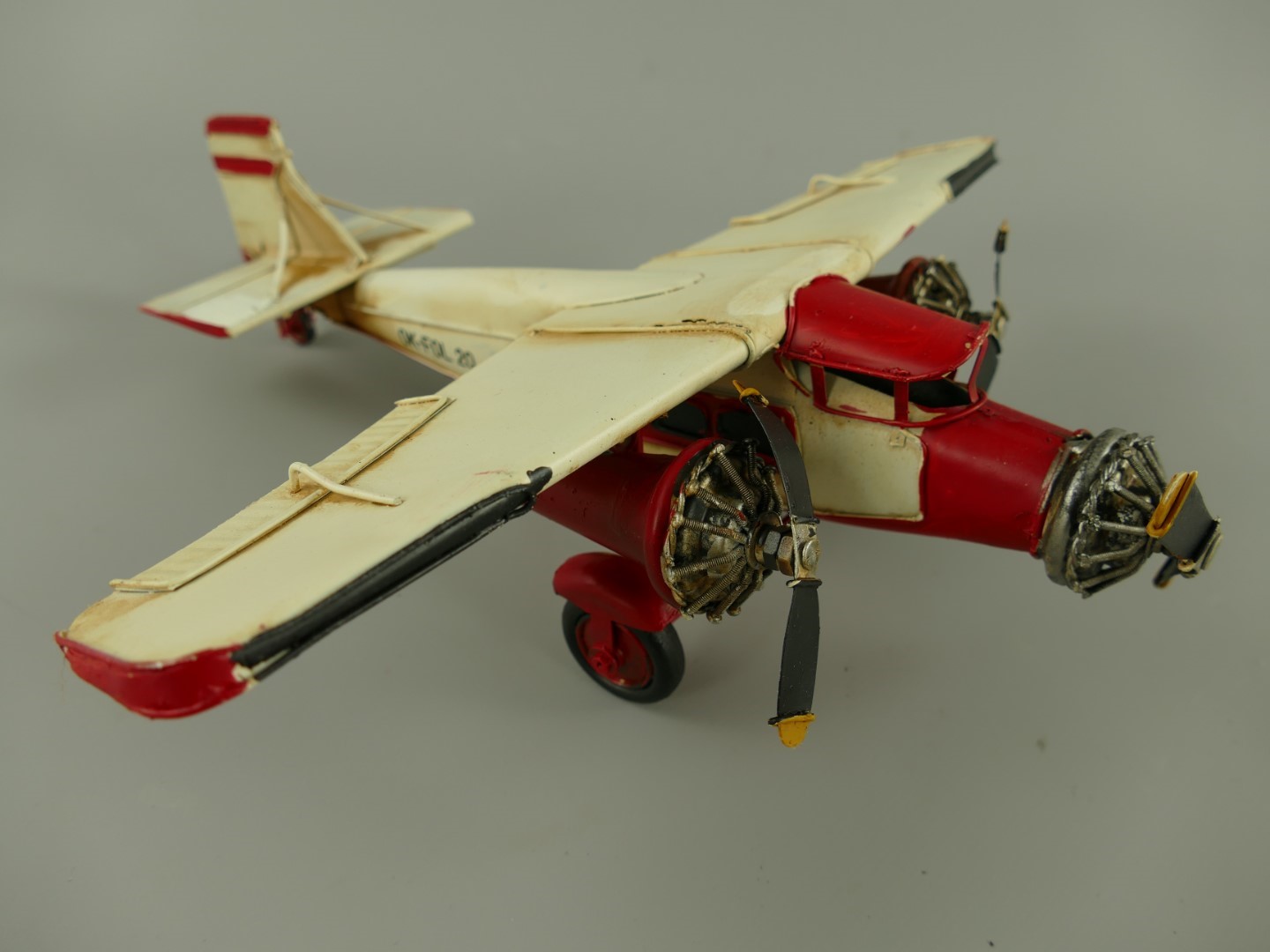 Flugzeug Antik Eisen L.32x10x33cm