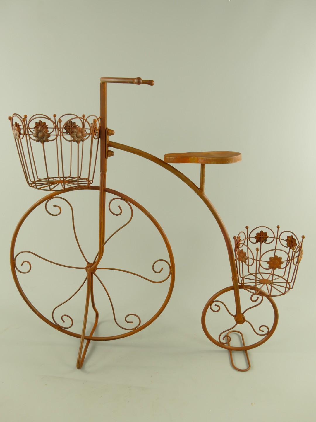 (*S) Blumen FAHRRAD Naturrost Farbig L.74cm