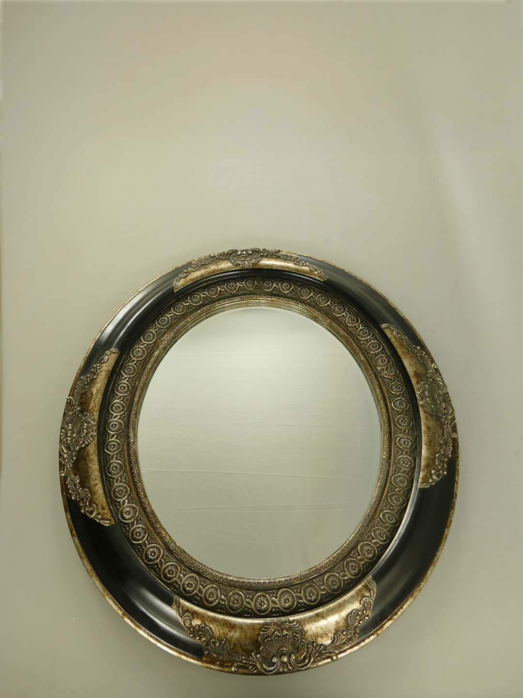 (*)*NT Spiegel Silber/Schwarz geschliffen H.87cm