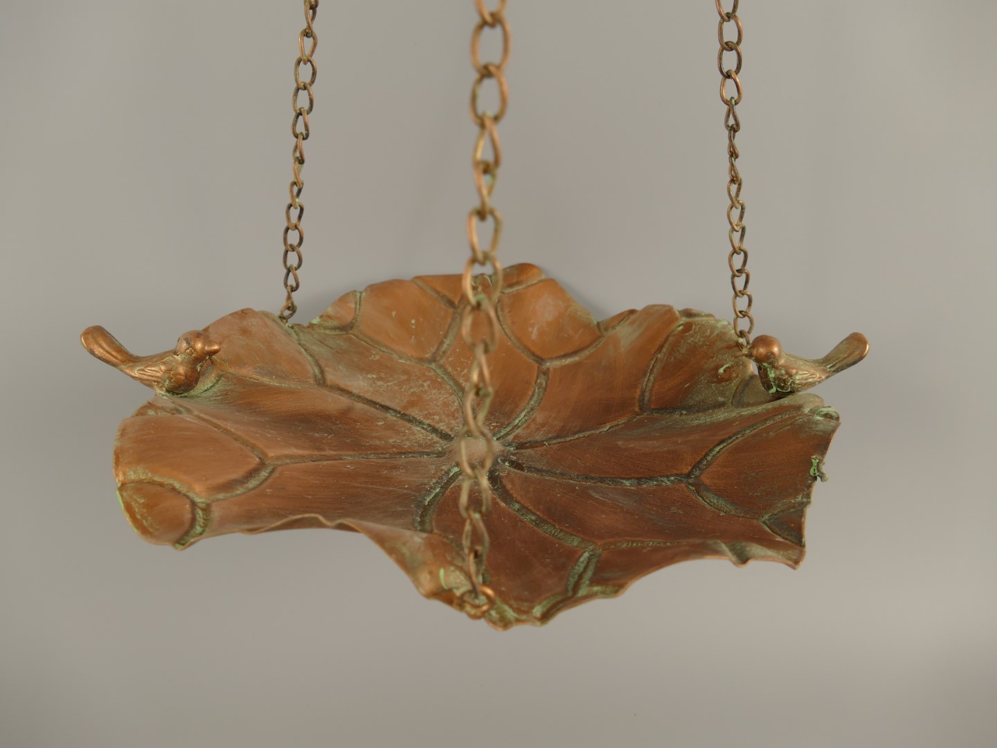 Vogeltränke/Fütterungsplatz farbig Kupfer H.80cm