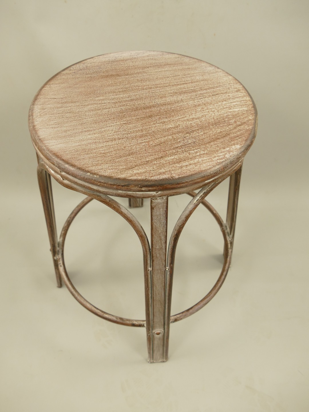 Hocker Eisen rustikal braun H.46cm