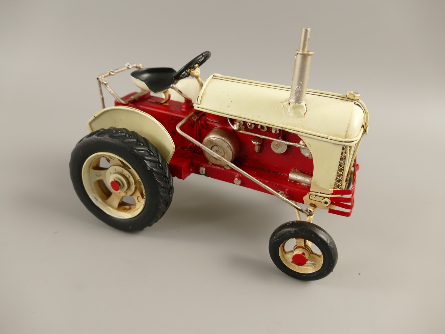 Traktor mit anhänger Antik Eisen L.32x12cm