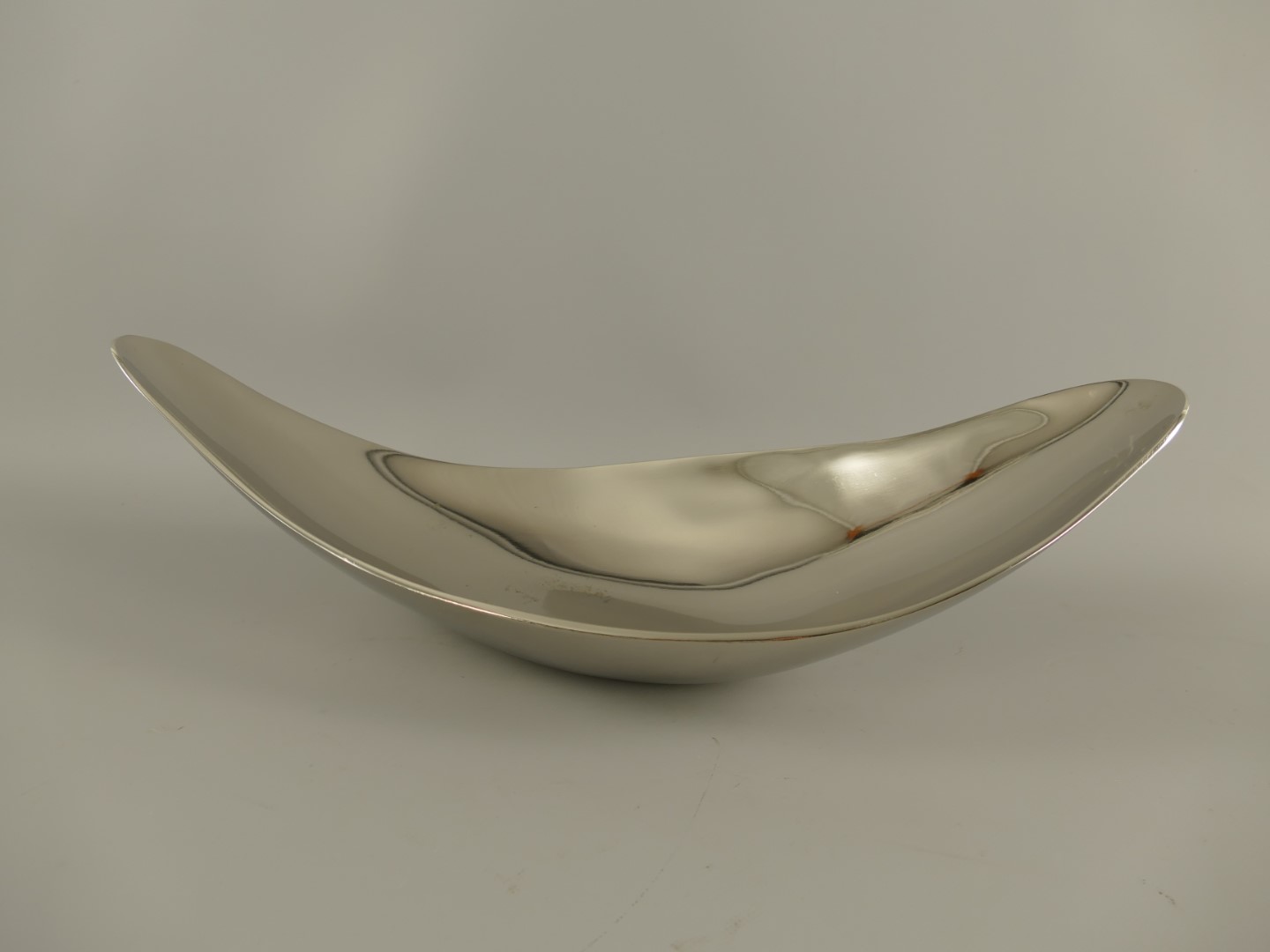 *ANG. Vernickelter Alu Schale L.50x21cm