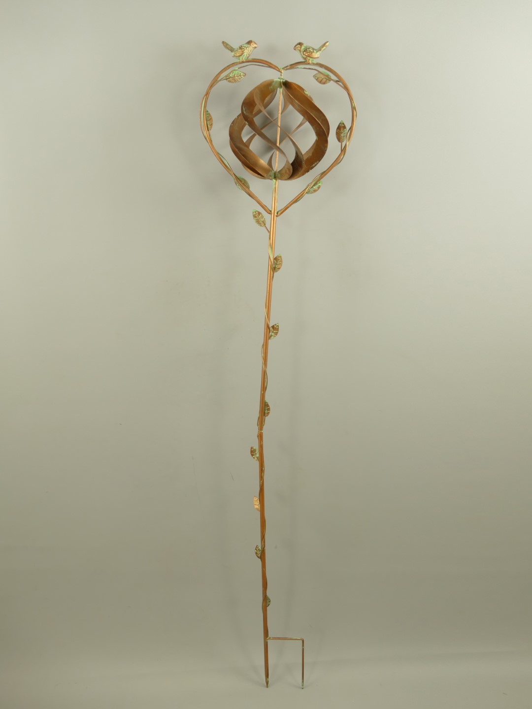 Wind Spinner Eisen Kupfer farbig H.150x28cm