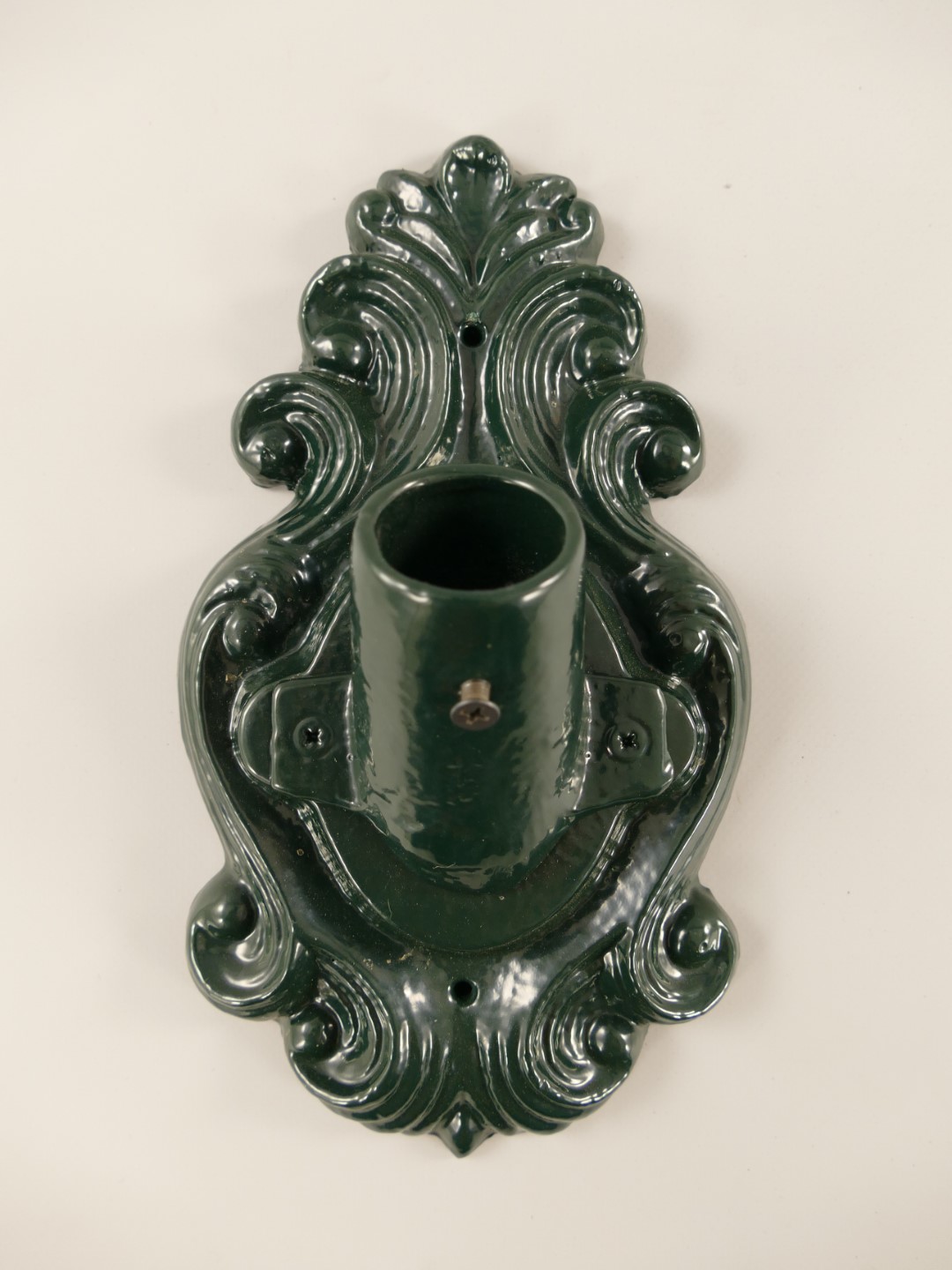 Flaggenhalter Glatt EISEN grün farbe H.31cm