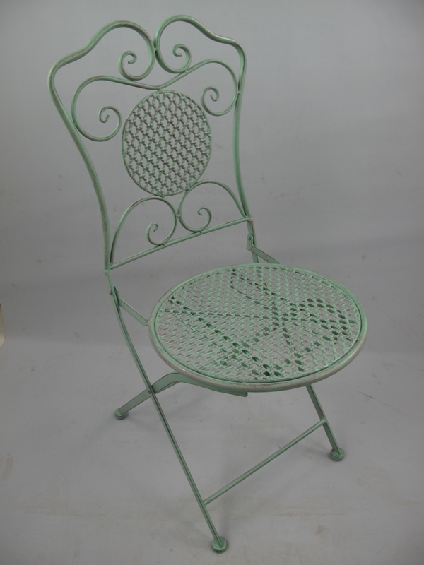 *NT 2xStuhl/Tisch(60) H.70cm Eisen GRÜN SET!!