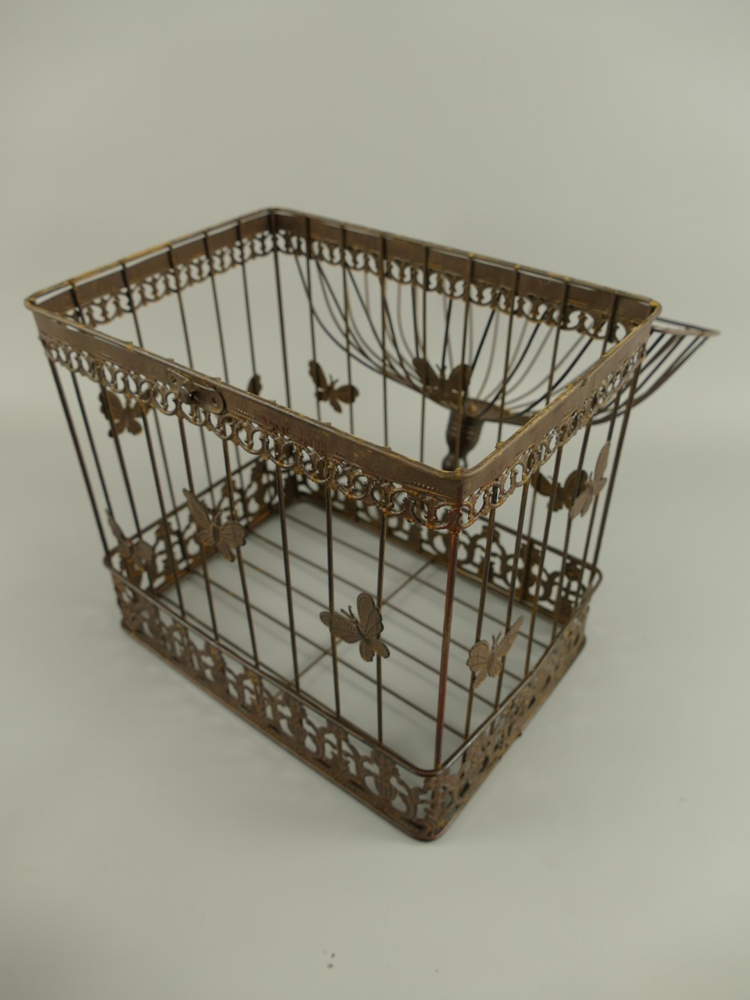 Käfig(eckig) Eisen rust. braun Set/3 H.43/34/25cm