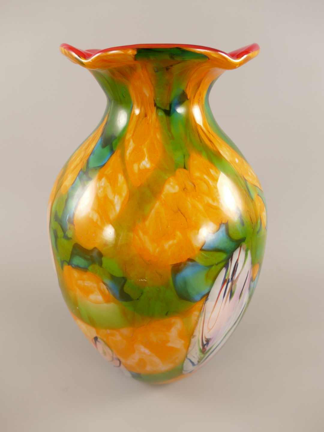 Glas Vase farbe H.36x23cm