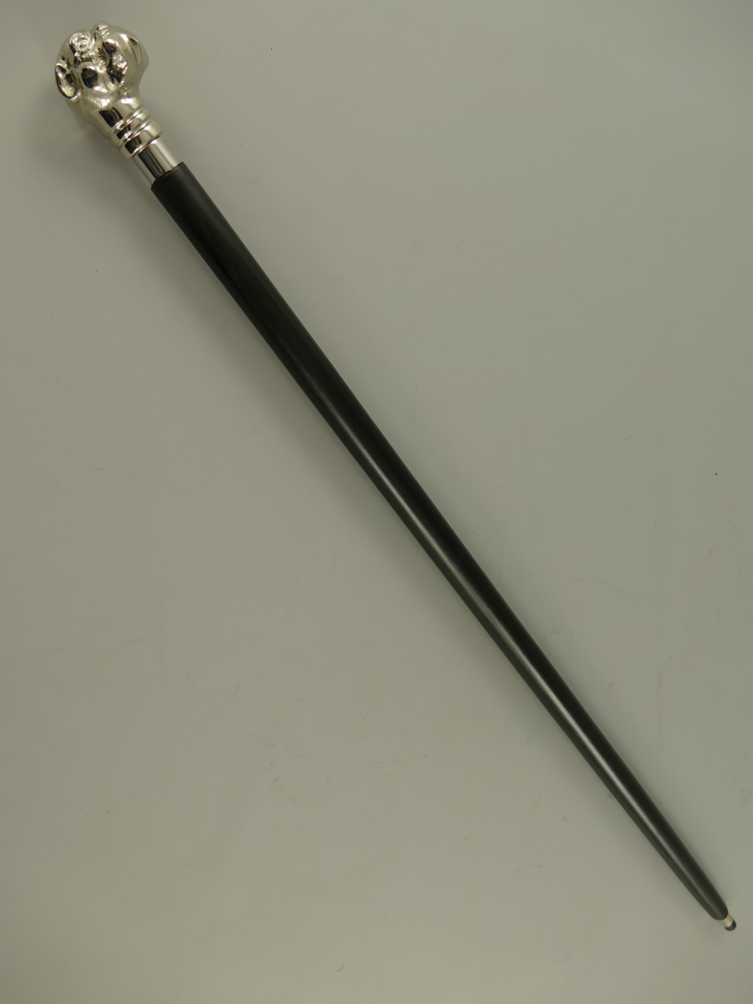 Spazierstock Hund Holz/vernickelt L.94cm