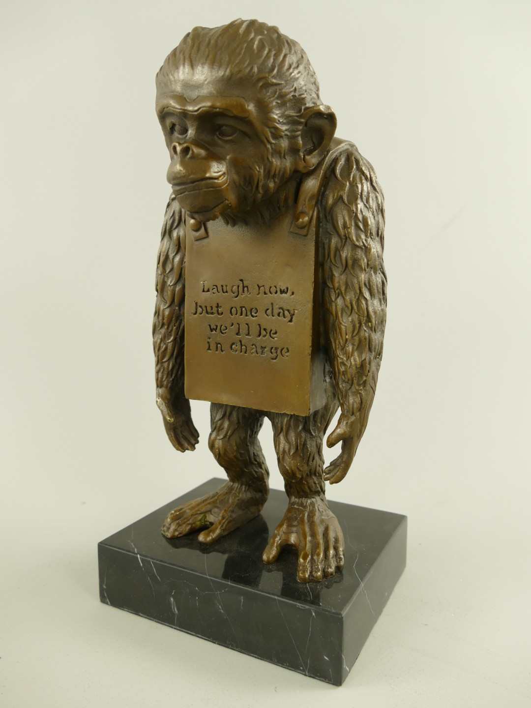 Figur Bronze Banksy Affe H.26cm