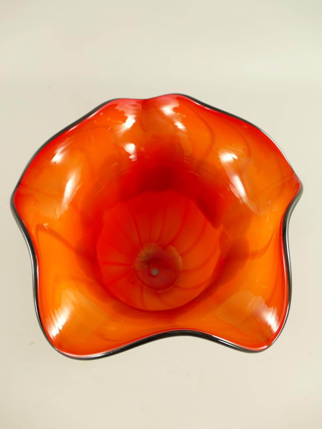 Lampenschirm Glas farbe ORANGE!! H.25cm