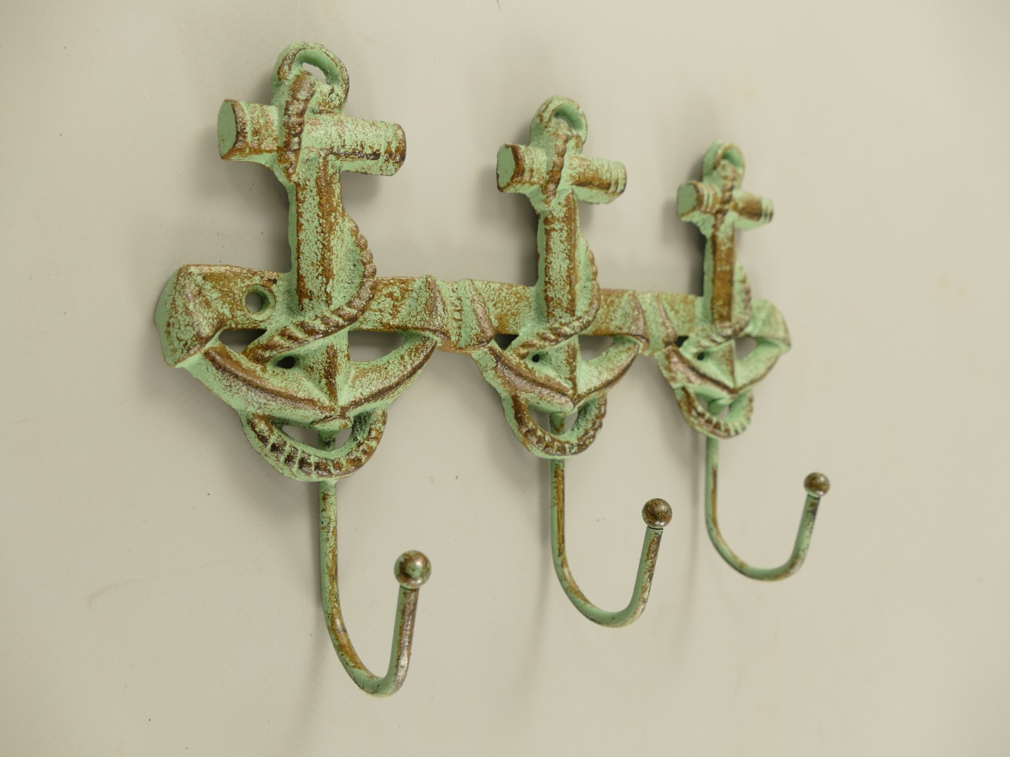 Wandhaken Anker Gußeisen farbig L.23cm