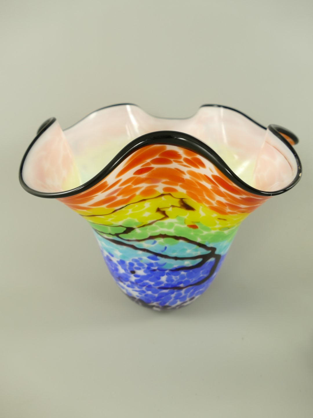 Lampenschirm Glas farbe BUNT!! H.23cm