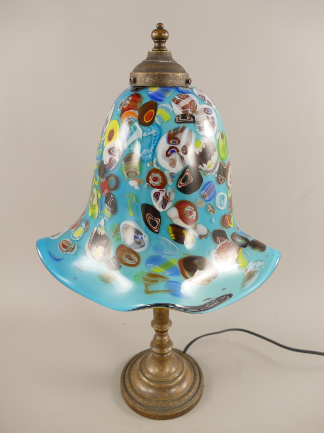 Lampenschirm/Fuss 130.052B Glas farbe H.53cm