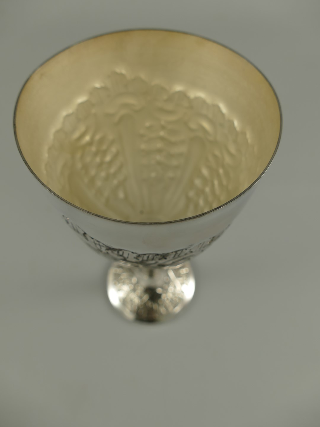 Weinbecher versilbert H.23x10cm