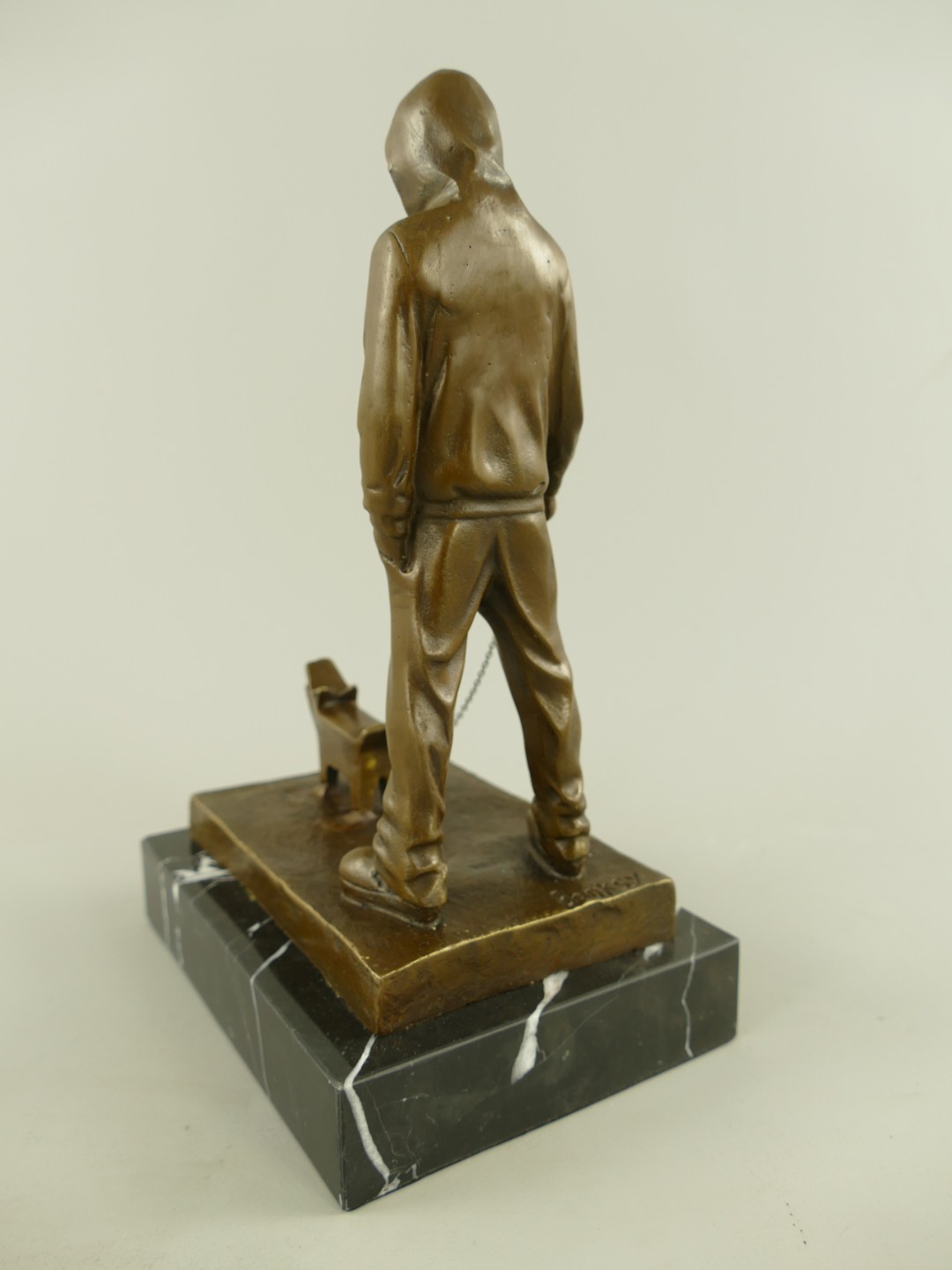 Figur Bronze Banksy Hund H.27cm