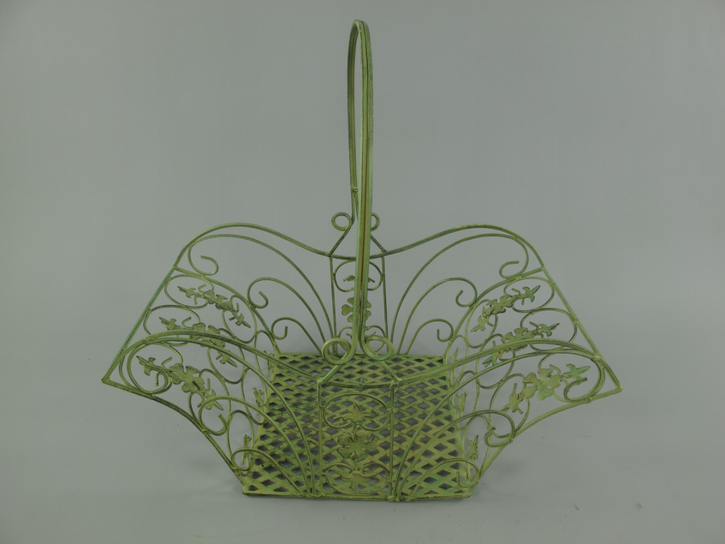 Korbset Eisen grün Set/3 H.38/41/43-L.41/44/47cm