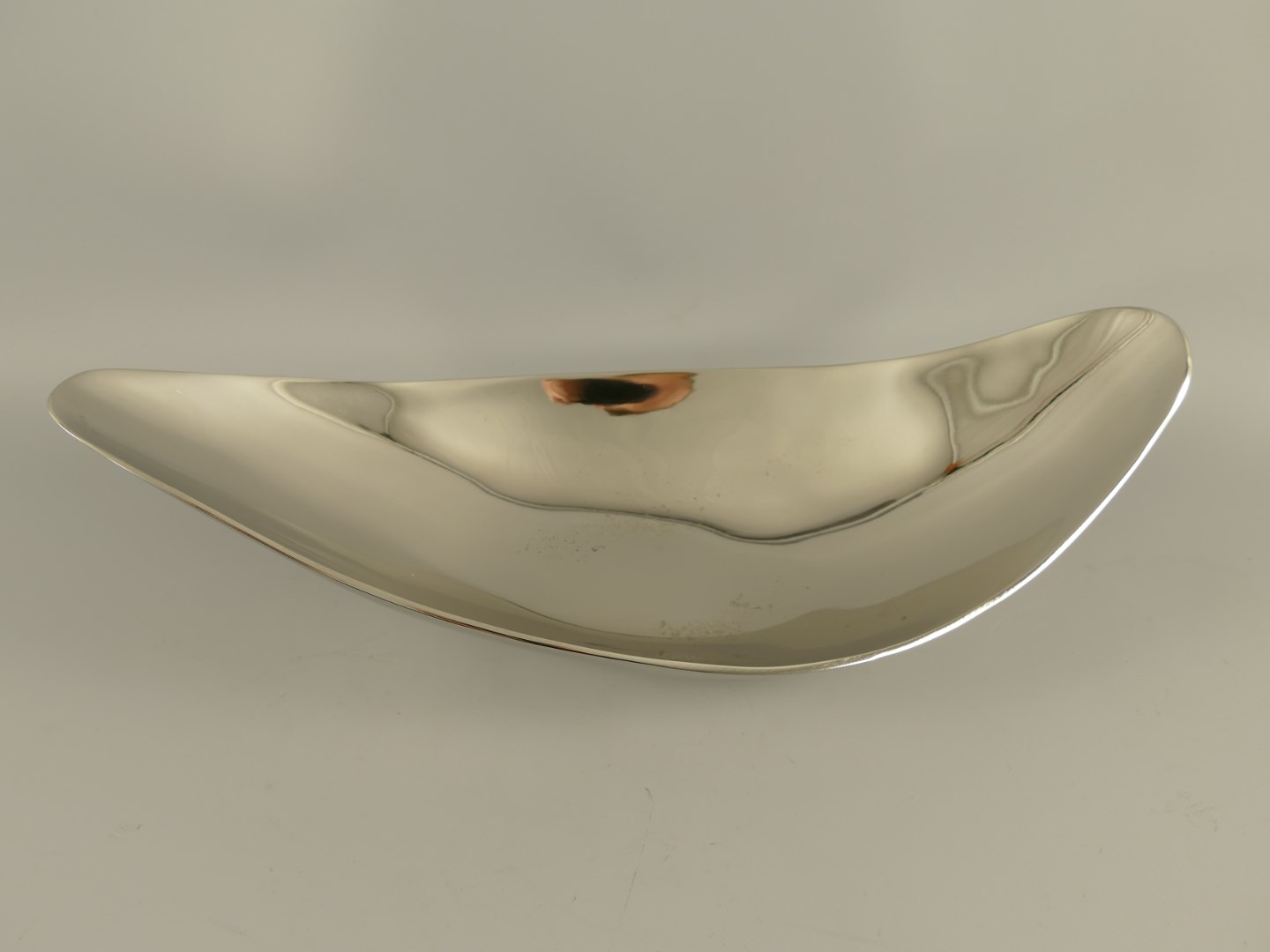 *ANG. Vernickelter Alu Schale L.50x21cm