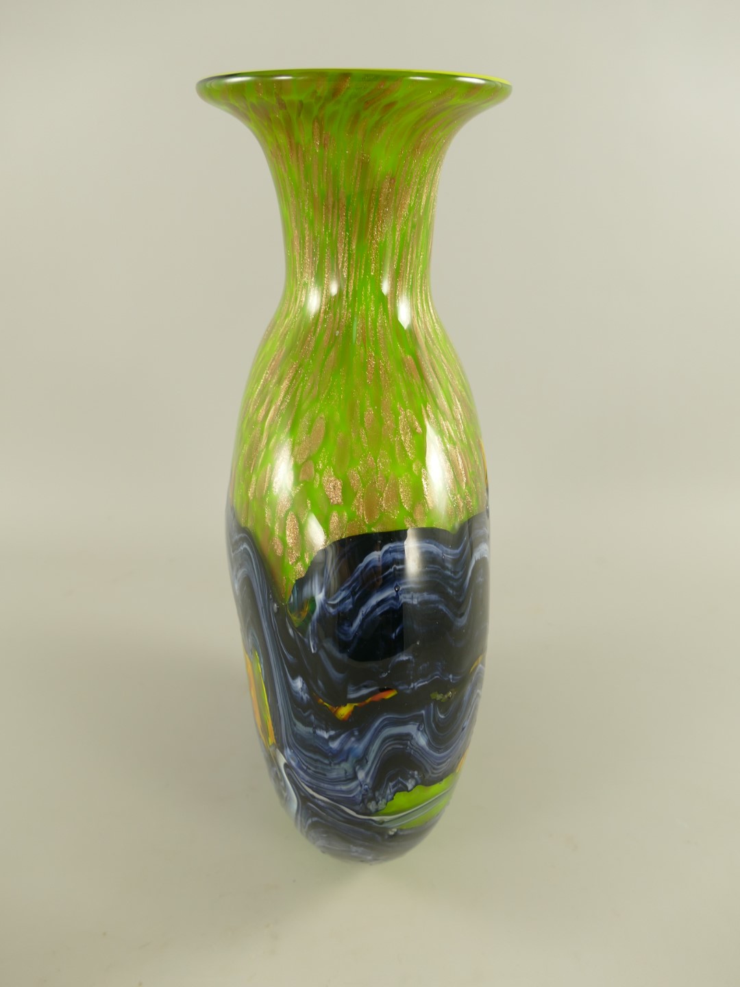 Glas Vase farbe H.40x26cm