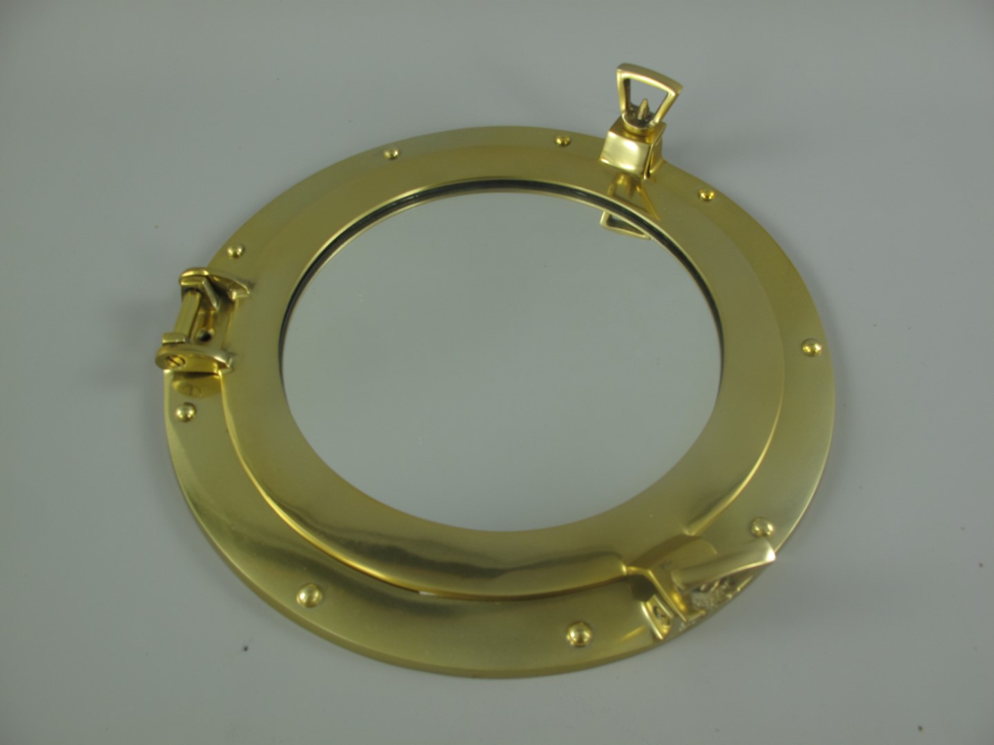 Spiegel ALU Messing(Bullauge) D.29cm