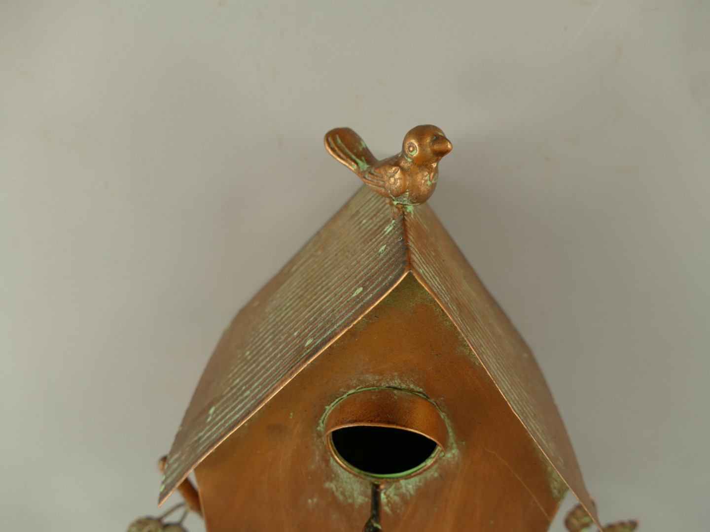 Wand Vogelhaus Kupfer farbig H.50cm