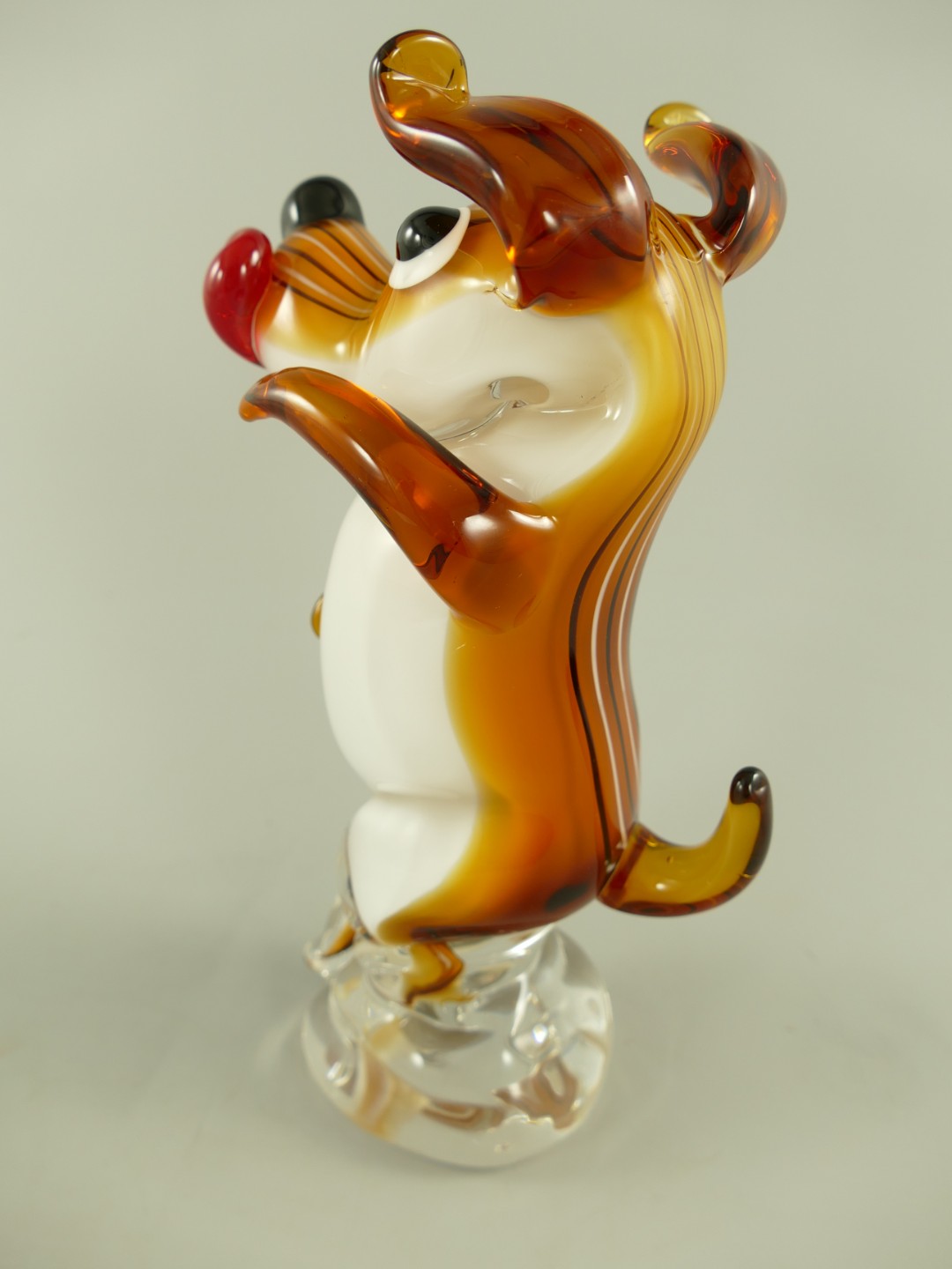 Glasfigur Murano styl Hund farbe H.27cm