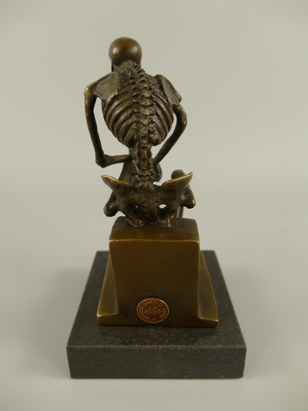 Figur Bronze Skelett H.15x9cm