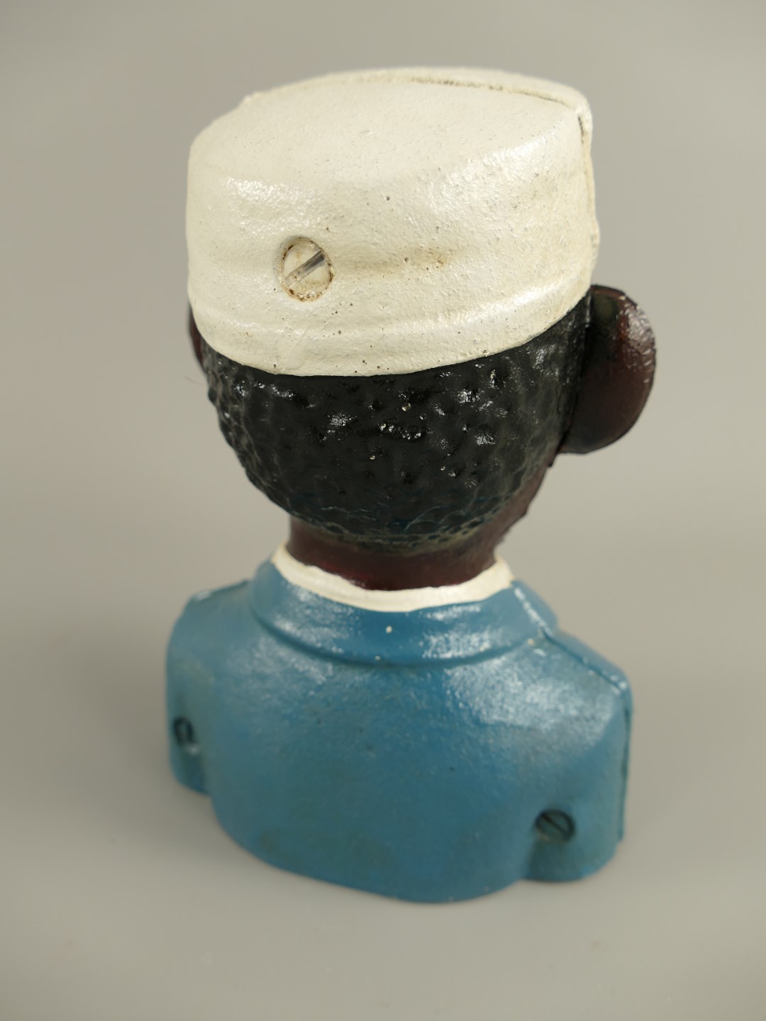 Spardose(Mechan.) Figur Eisen H.18x13cm