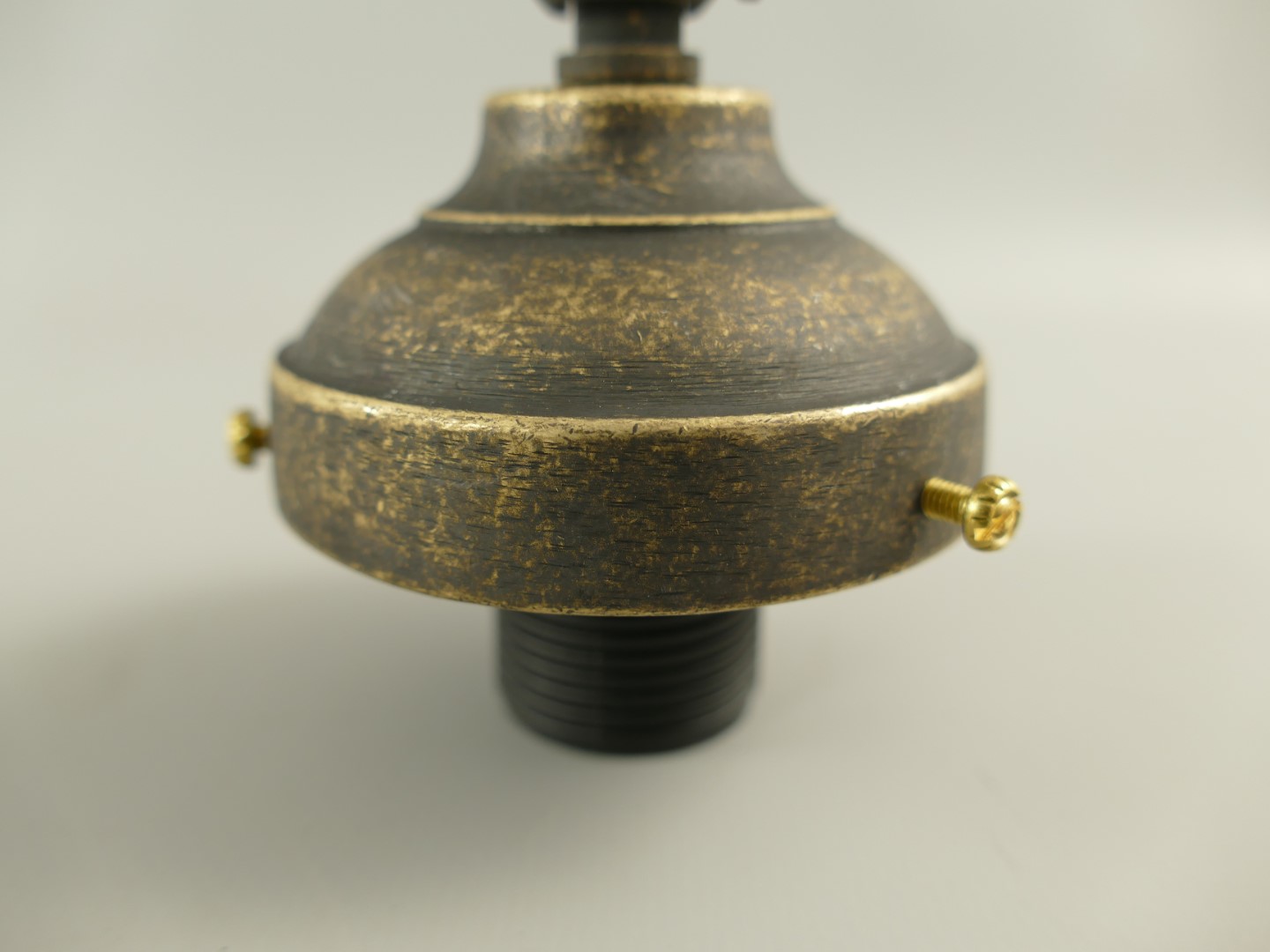 Decken./Wandh.(E14)Mes. brün. o.Schirm Gh.6-H.14cm