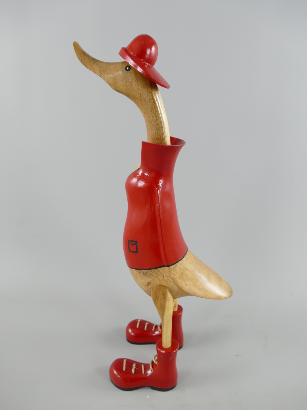 *NT TEAK Ente Feuerwehr H.50cm