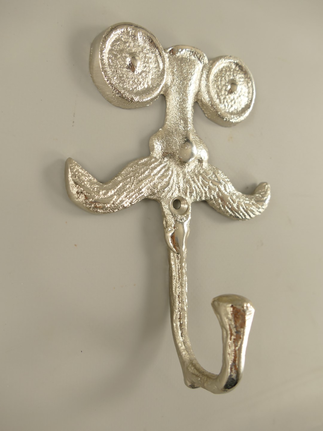 Haken Snor Alu vernickelt H.16cm