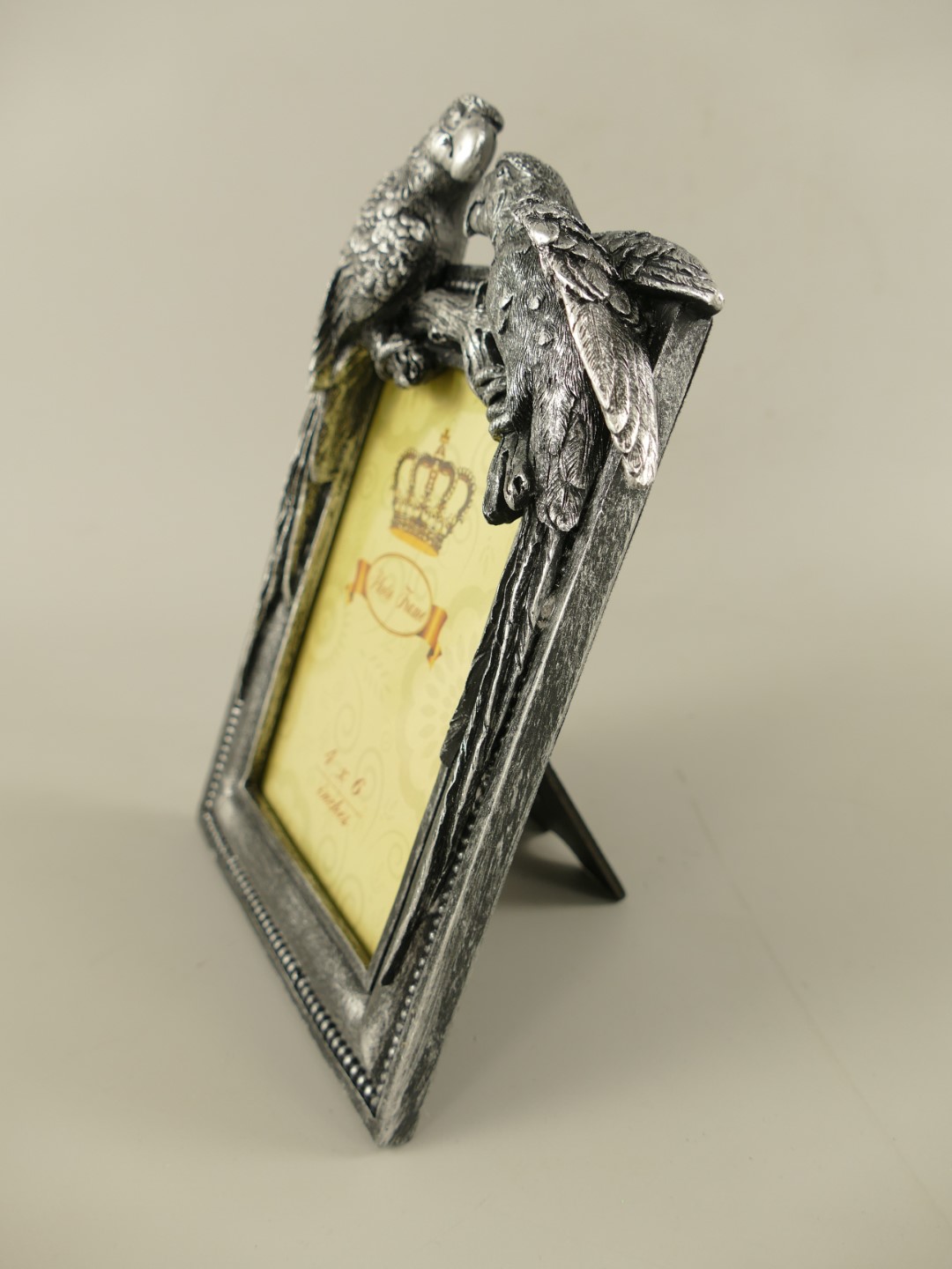 *ANG Bilderrahmen(4X6)Polyst. Silber farbig H.23cm