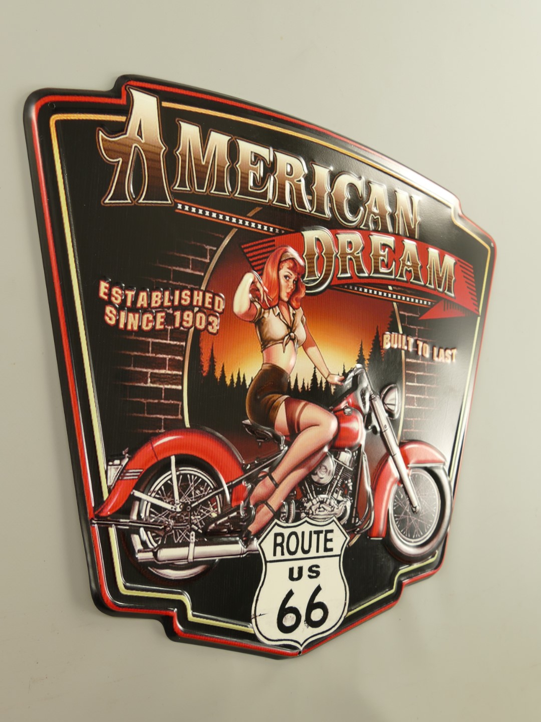 Wandschild(Gestanz) Eisen American Dream L.50x45cm