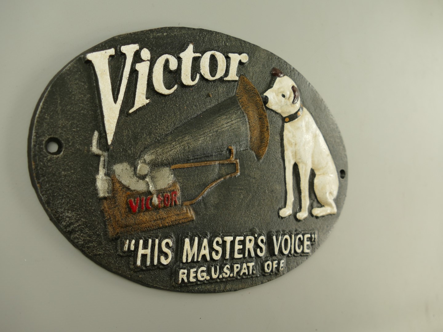 Schilt Eisen farbig Victor Hund L.30x20cm