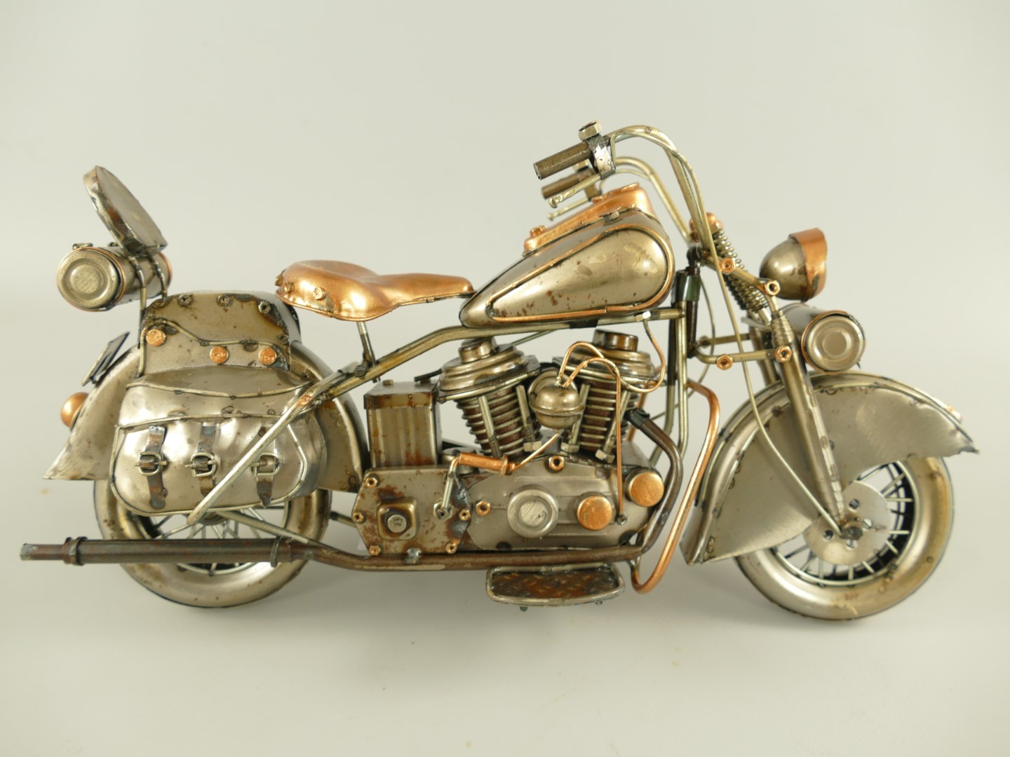 Motor Antik Eisen metallic farbig L.36x17cm