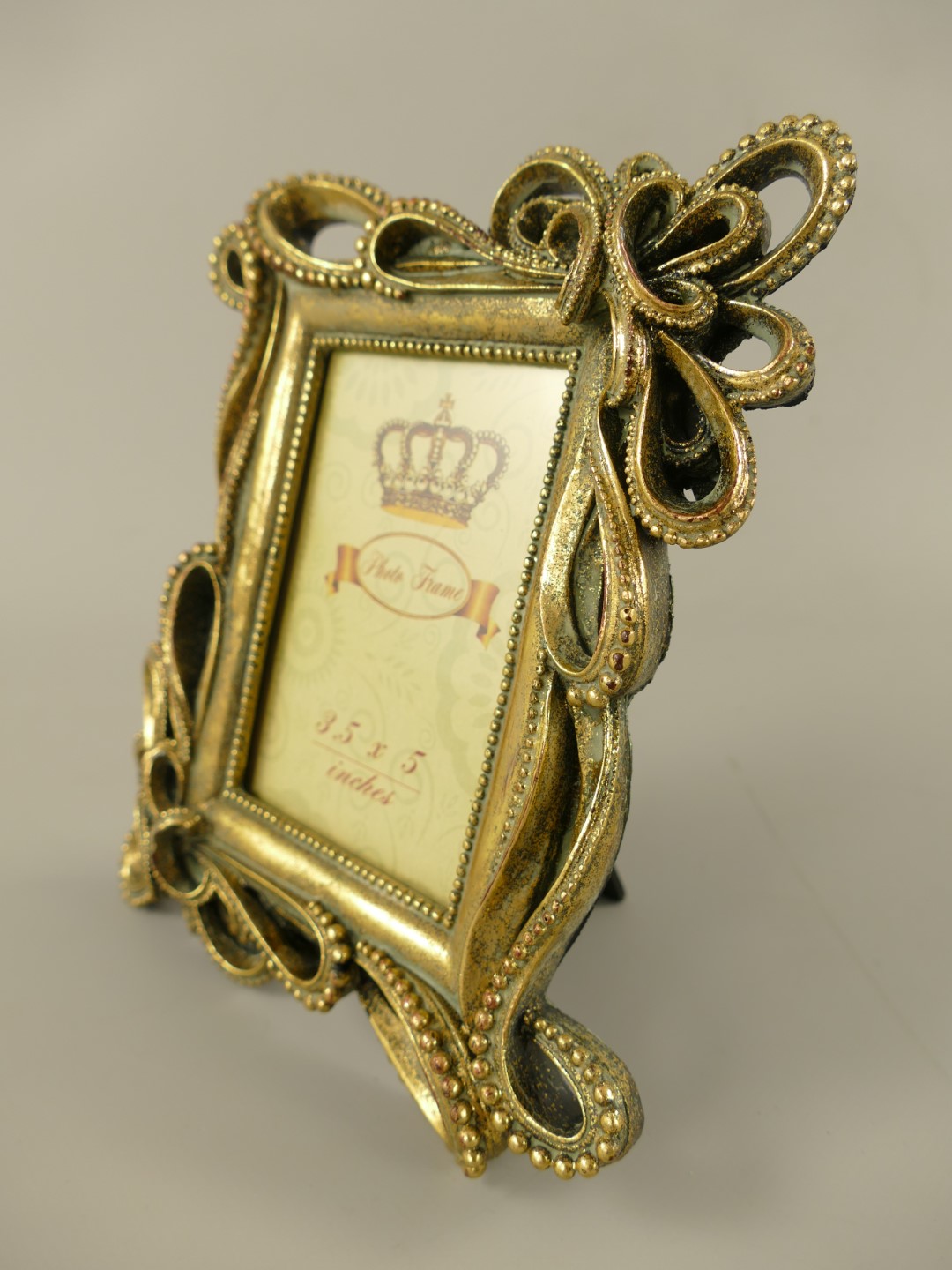 #Bilderrahmen(3,5x5) Polystein Gold farbig H.20cm