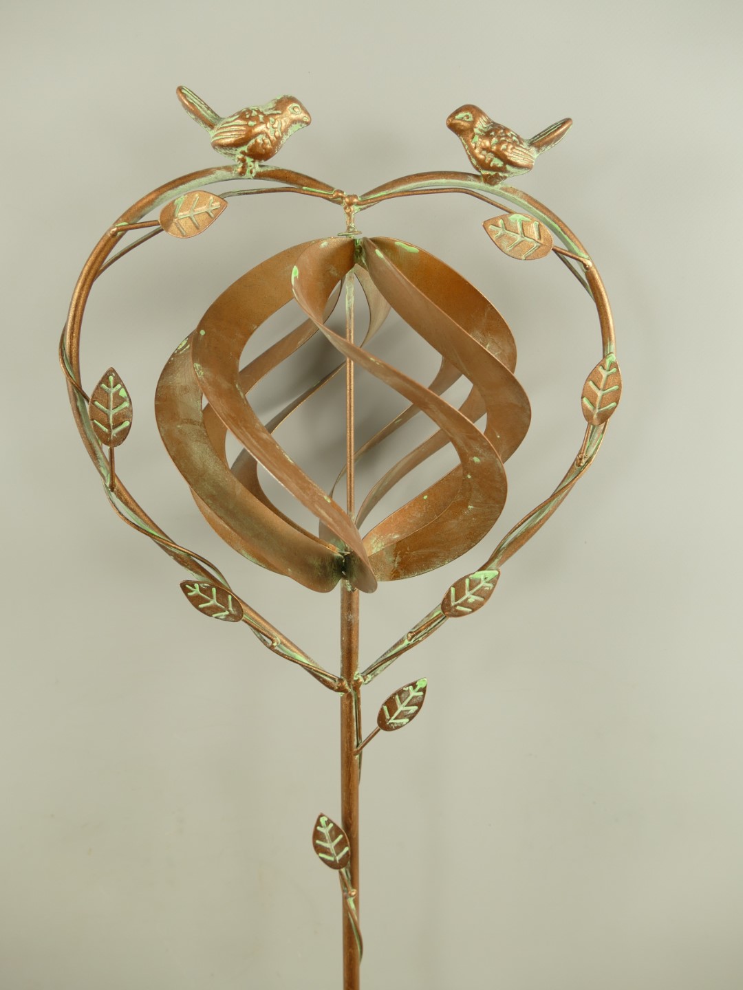 Wind Spinner Eisen Kupfer farbig H.150x28cm