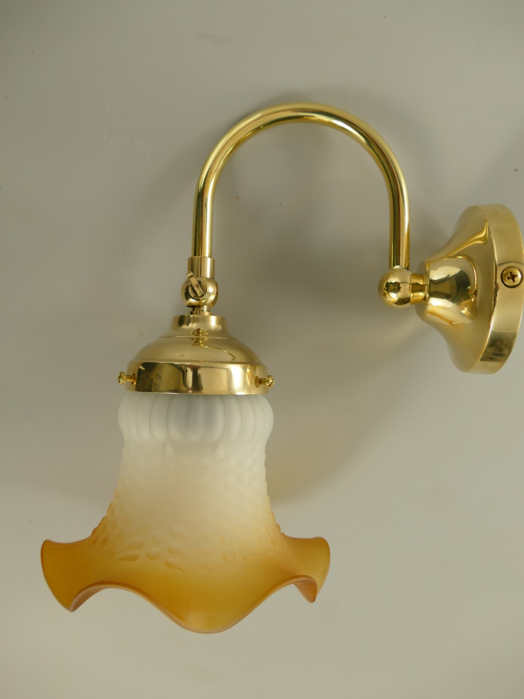 Wandlampe E14 Messing Schirm(176.025GB) H.20cm