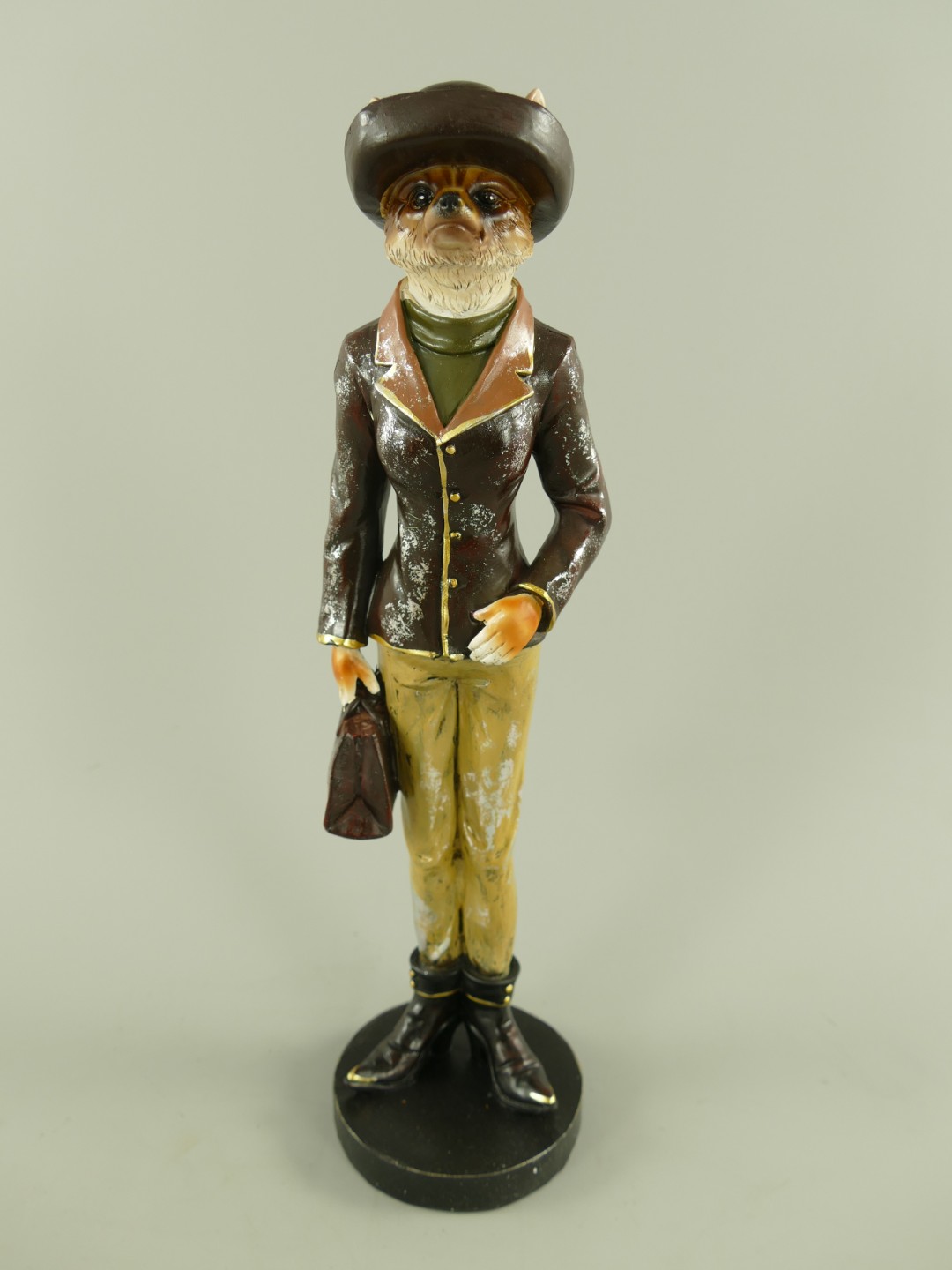Figur Polystein Fuchs farbig H.35x9x9cm