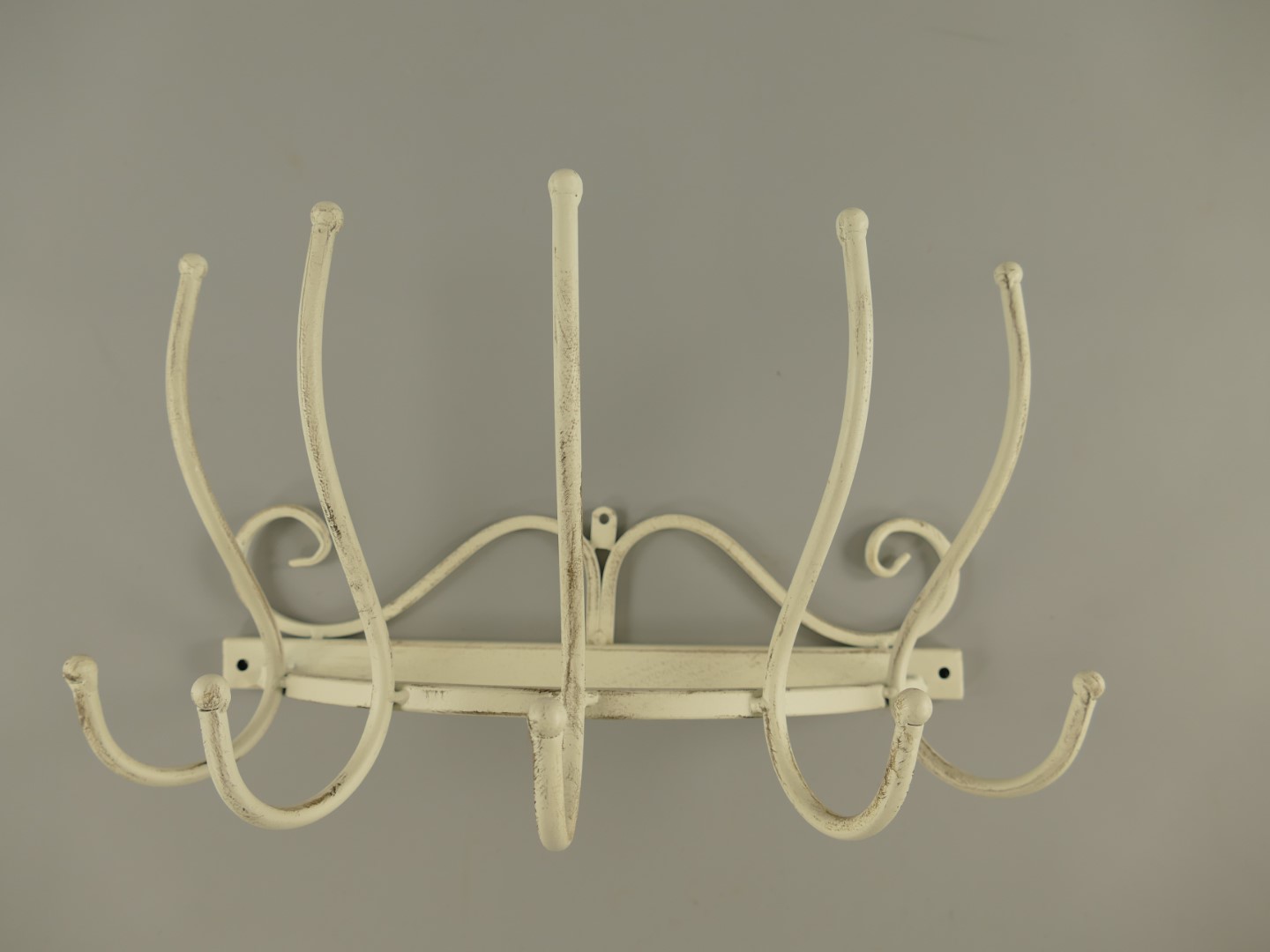 Wandhaken Eisen rustikal weiss L.40x22cm