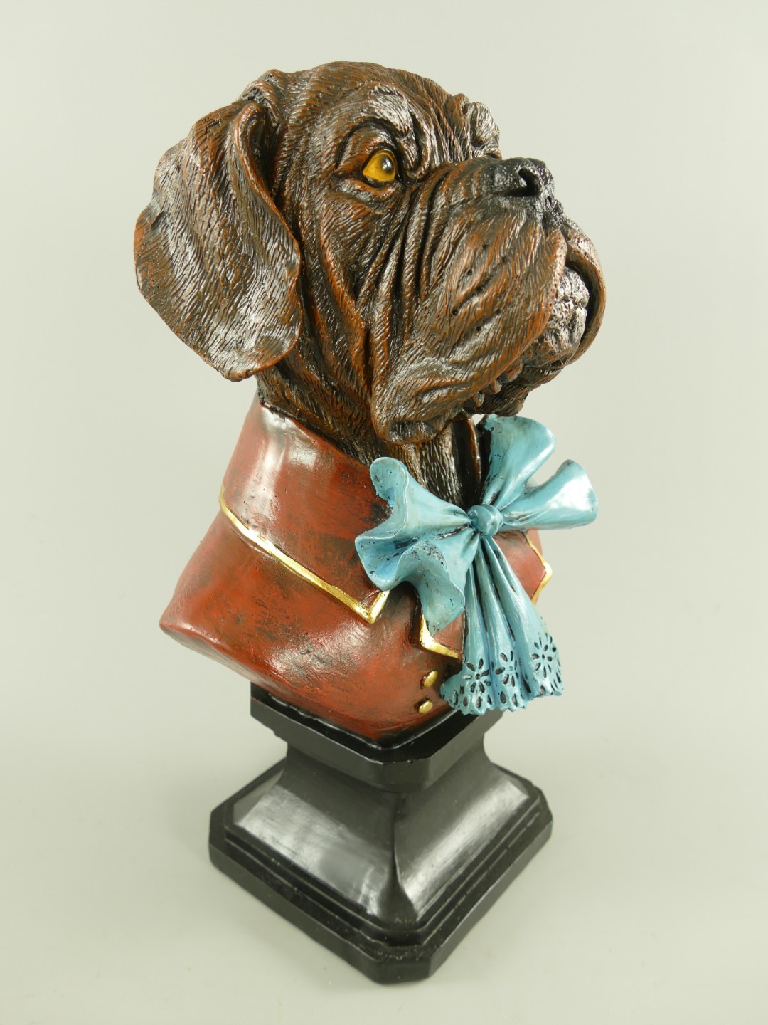 Figur Polystein Hund farbig H.40x23x16cm